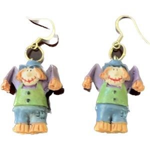 Scarecrow earrings with gold finding